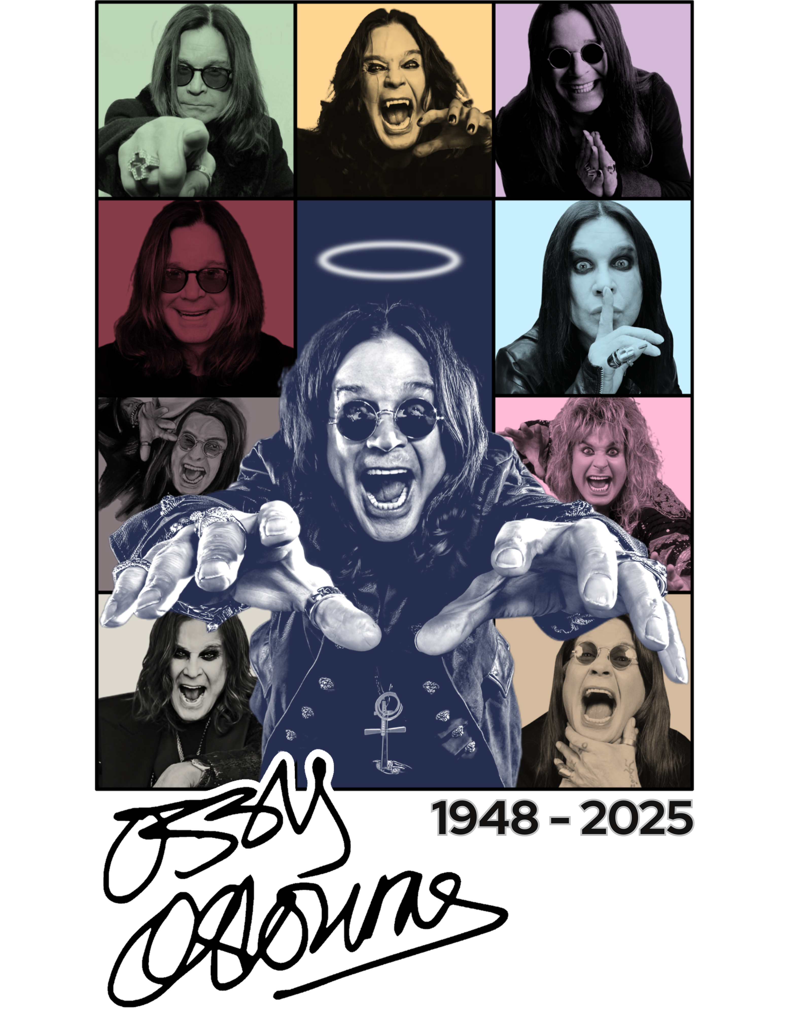 Cincinnati All-Stars Ozzy Osbourne Tribute Show Parkinsons Fundraiser Shirt